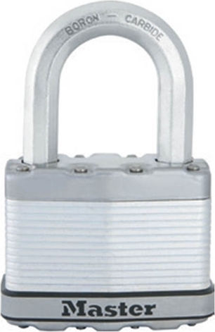 Master Lock Ατσάλινο Λουκέτο Πέταλο με Κλειδί 45mm Ασημί