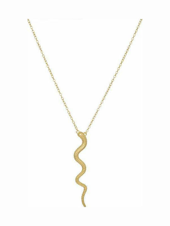 Honor Omano Snake Pendant with design Snake from Gold Plated Silver