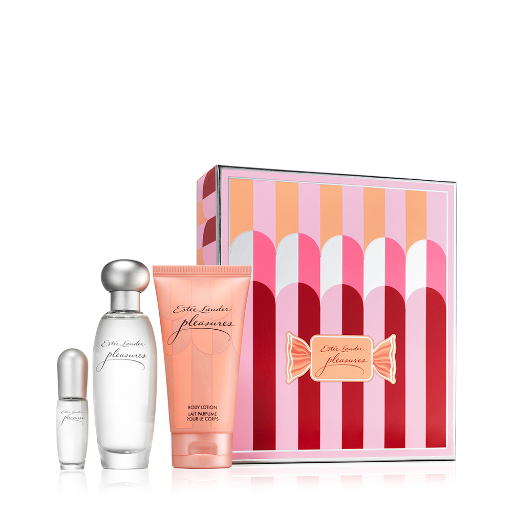 Estee Lauder Pleasures Eau De Parfum 50ml, Body Lotion 75ml & Eau De