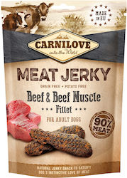 Carnilove Месно Джърки Говеждо И Говеждо Мускулно Филе Вкусна Лакомство 100гр Carnilove Месно Джърки Говеждо И Говеждо Мускулно Филе Вкусна Лакомство 100гр
