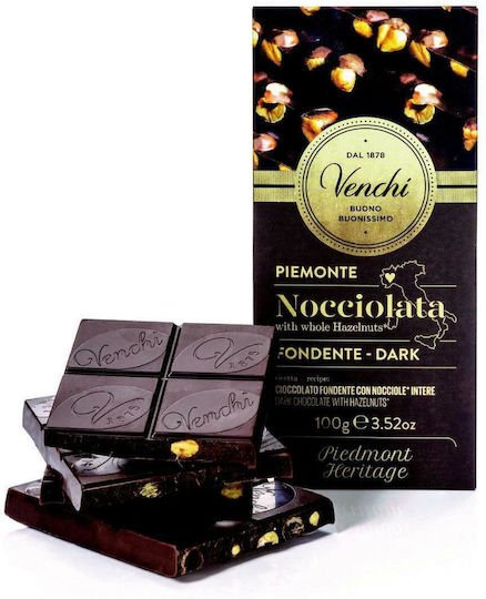 Venchi Nocciolata Chocolate Dark Hazelnut with 56% Cocoa Gluten-Free 100gr