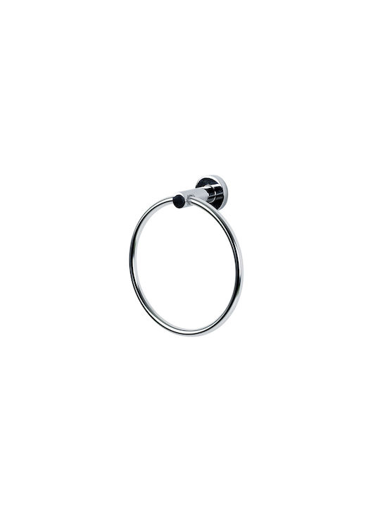 Dimitracas Atlantic Single Wall-Mounted Bathroom Ring Silver