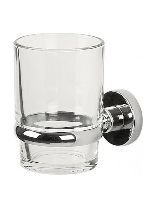 Dimitracas Atlantic Metallic Cup Holder Wall Mounted Transparent