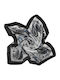Handkerchief Women's Satin Handkerchief Lachouri Grey/Black square 50cm x 50cm