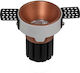 Zambelis Lights Round Metallic Recessed Spot with Integrated LED and Warm White Light Copper 6.2x6.2cm. 1pcs
