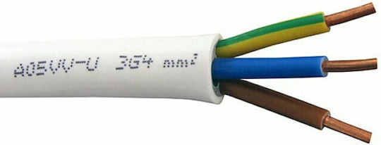 CHaralampidis Power Cord with Size 3x4mm² In White Colour 1m