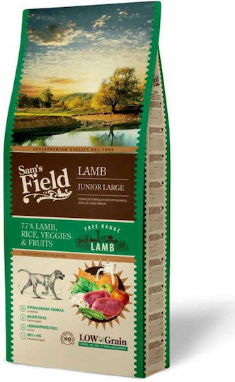 Sam's Field Junior Large 13kg Trockenfutter mit wenig Getreide für Welpen großer Rassen mit Lamm