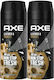 Axe Leather & Cookies Non Stop Fresh Αποσμητικό 48h σε Spray 2x150ml