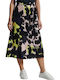 High-waisted Midi Skirt Multicolored