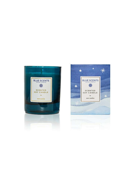 Blue Scents Scented Soy Candle Jar with Scent Oceania Blue 145gr 1pcs