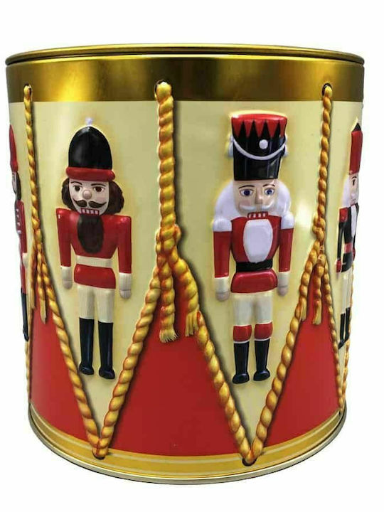 JK Home Decoration Χριστουγεννιάτικη Μεταλλική Φιγούρα Κουτί Μήκους 14εκ. Τύμπανο