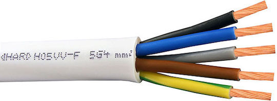 Χαραλαμπίδης Καλώδιο Ρεύματος με Διατομή 5x4mm² σε Λευκό Χρώμα 1m