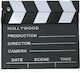 Director's clapboard Carnival Accessory Black made of Wood 1pcs