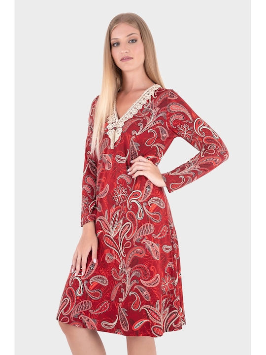 Claire Katrania Winter Women's Nightdress Red