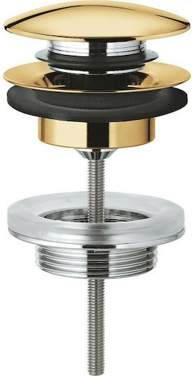 Grohe Pop Up Ventil Spülbecken mit Überlauf Gold