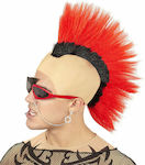 Carnival Wig Straight Μοϊκάνα Punk Red