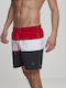 Men's Swimwear Bermuda Red / Black / White Striped