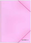 A&G Paper Folder with Rubber Band for Paper A4 Pink