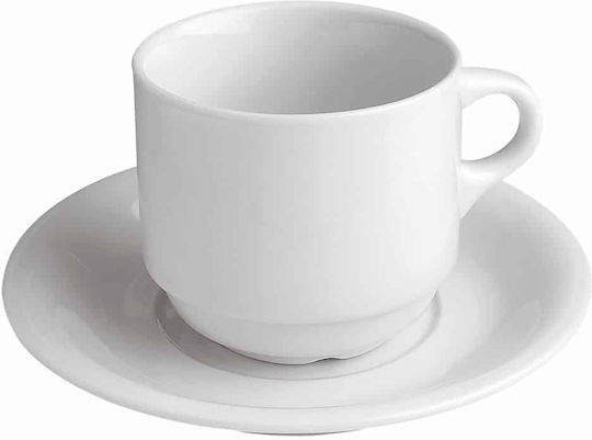GTSA Set Tassen Espresso aus Porzellan Weiß 70ml 24Stück