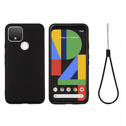 Rubber Back Cover Case for Google Pixel 4a 5G with OEM Retention Lanyard