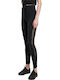 Frauen Lang Leggings Hochgeschnitten Schwarz