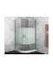 Orabella Signe Angolo Cabin for Shower Semi-circular with Sliding Door 80x80x180cm Serigrafato