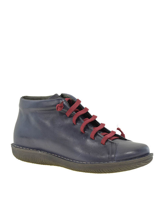 Chacal Leather Women's Ankle Boots Navy Blue