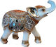 Karvounis Decorative Elephant Polyresin in Champagne - Gold 10x8cm 1pcs