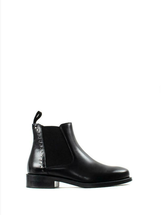 9843 Ghete dama Chelsea de piele Negru