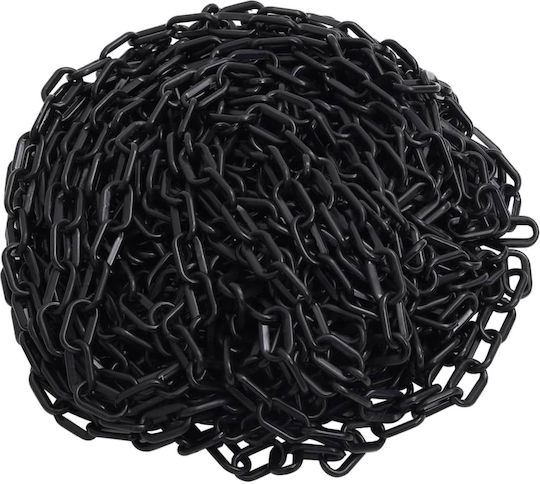 vidaXL Plastic Traffic Chain Black Φ6 L30m