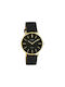 Oozoo Vintage Watch with Black Leather Strap