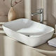 Tema LOF060 Vessel Sink Porcelain 60x40x13cm White Glossy