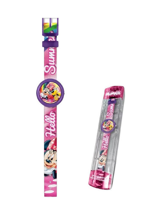 Kids Licensing Παιδικό Αναλογικό Ρολόι Minnie Ροζ