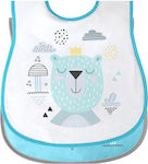 Kiokids Bear Bib Fabric with Hoop & Loop Fastener Blue for 4 m+ 2pcs