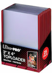 Ultra Pro Red Borders Toploader Toploader Zubehör für Sammelkartenspiele 63x88mm 25τμχ 81159
