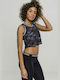 Urban Classics TB1901 Women's Summer Crop Top Sleeveless Dark Camo/ Black/White