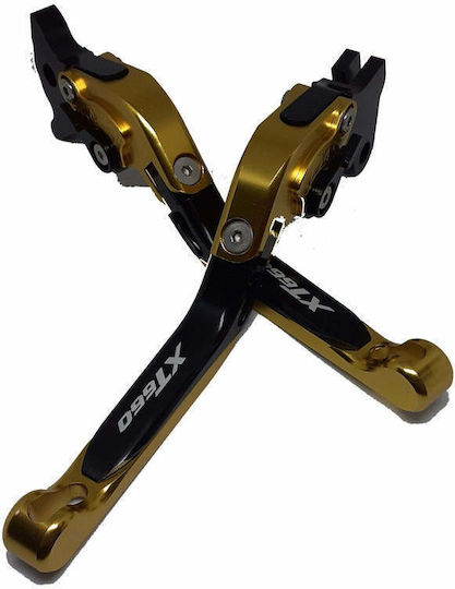 Set of Motorcycle Brake/Clutch Levers Flexible Adjustable for Yamaha XT 600 Gold 25001450