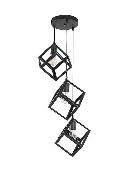 ARlight PDT 1249-3 ΒΚ Pendant Light Black with Socket E27 35x95cm