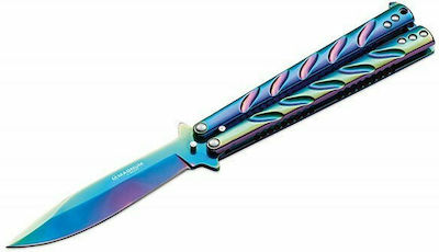 Boker Magnum Rainbow Butterfly Knife with Blade made of Steel