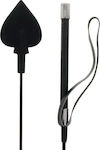 Darkness Riding Crop with Silicone Падъл Black