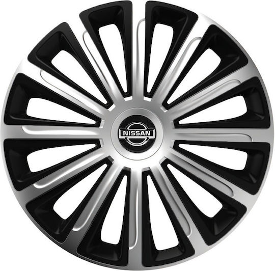 Versaco Car Hubcap Set Trend with Nissan Emblem 13" 4pcs Silver