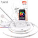Polux Smart Ταινία LED Wi-Fi 220V RGBW Φως 5m με Τροφοδοτικό & WiFi Controller