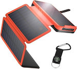 Poweradd Iesafy YD-820S Ηλιακό Power Bank 26800mAh 6W με 2 Θύρες USB-A Πορτοκαλί