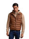 Edward Jeans Costelo Men's Sleeveless Puffer Jacket Camel