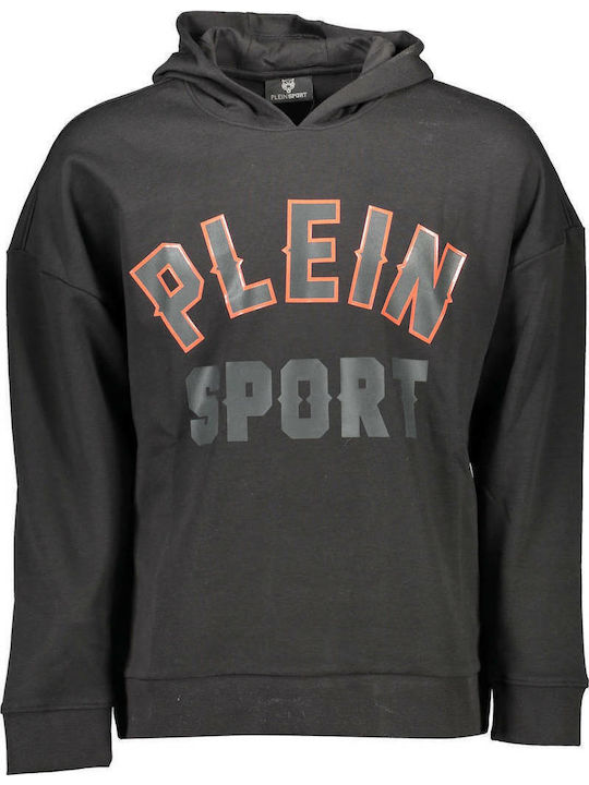 Plein Sport Суитшърт с Качулка Черен