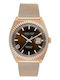 Jason Hyde Herrenuhr 40mm Batterie mit Rose Gold Metallarmband