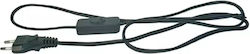 Emos Power Cord with Cable Properties 2x0.75mm² Black 1m S09273
