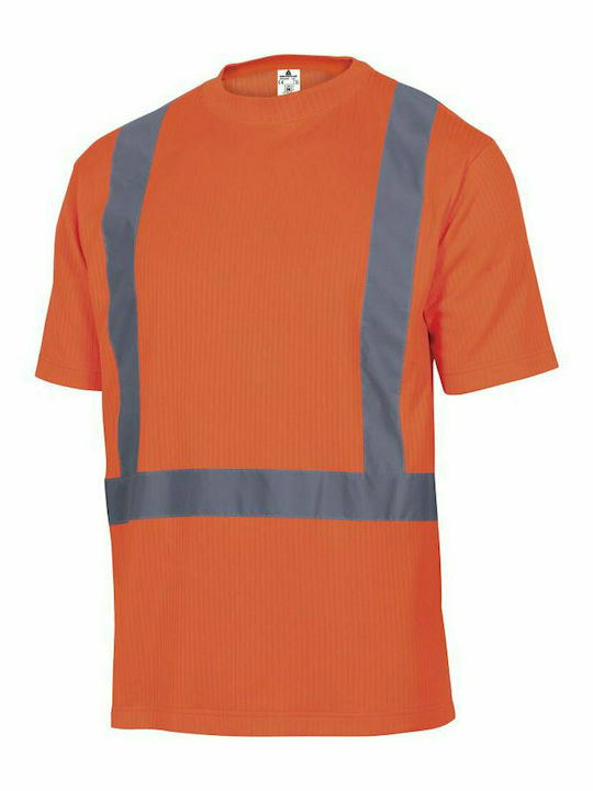 Delta Plus Feeder Work T-shirt with Reflective Tapes Orange