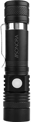 Sonora Rechargeable Flashlight LED with Maximum Brightness 600lm Lucius