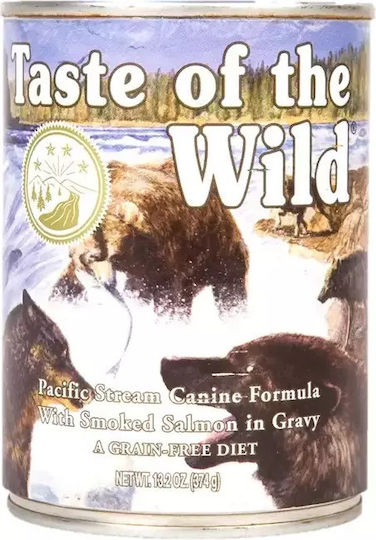 Taste Of The Wild Pacific Stream Canine Υγρή Τροφή Σκύλων σε Κονσέρβα με Κρέας, Σολομό, Ψάρι, Πατάτες και Βατόμουρα χωρίς Σιτηρά 390gr